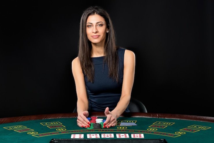 Studio live blackjack dengan dealer profesional